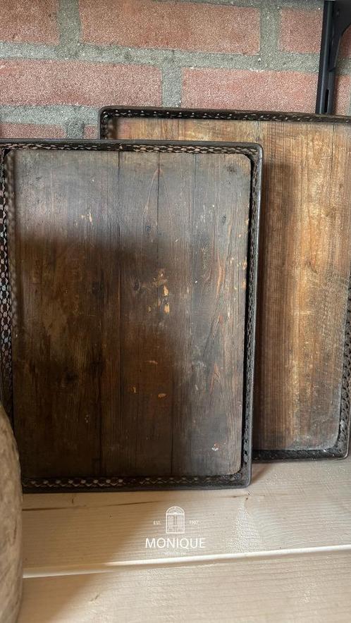Antiek Houten Dienblad M – Stijlvolle Eyecatcher, Huis en Inrichting, Woonaccessoires | Dienbladen, Hout, Ophalen of Verzenden