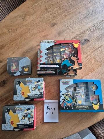 Pokemon Celebrations Tins en Collector Boxen beschikbaar voor biedingen