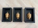 3 Buddha schilderijen (3D), Ophalen of Verzenden, Zo goed als nieuw, Hout, Minder dan 50 cm