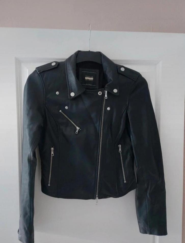 Leren jasje Zara maat S, Kleding | Dames, Jassen | Zomer, Zo goed als nieuw, Maat 36 (S), Zwart, Ophalen of Verzenden