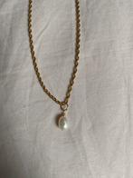 Vintage ketting 9 karaat goud parel, Sieraden, Tassen en Uiterlijk, Kettingen, Verzenden, Zo goed als nieuw, Goud