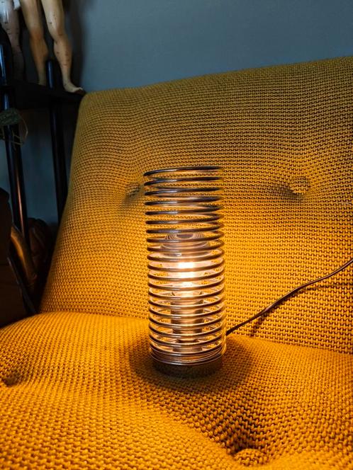 Massive spiraal lamp tafellamp chroom, Huis en Inrichting, Lampen | Tafellampen, Minder dan 50 cm, Metaal, Ophalen