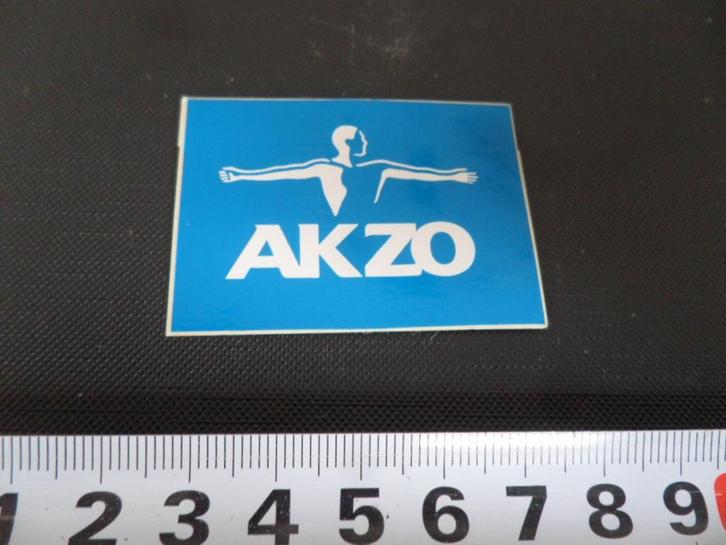 sticker logo AKZO *, Verzamelen, Stickers, Zo goed als nieuw, Bedrijf of Vereniging, Ophalen
