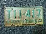Kentekenplaat licenseplate West Virginia 1962 USA, Verzenden, Gebruikt, Auto's