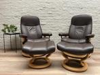 Set Stressles relax fauteuils incl voetbanken, relax stoelen, Huis en Inrichting, Ophalen, N, N, Leer