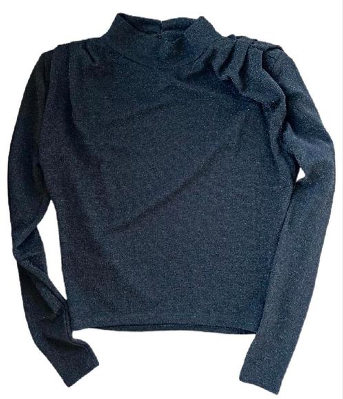 Guts&Gusto Glitter top lange mouwen schoudervulling XS, Kleding | Dames, Tops, Nieuw, Maat 34 (XS) of kleiner, Zwart, Lange mouw