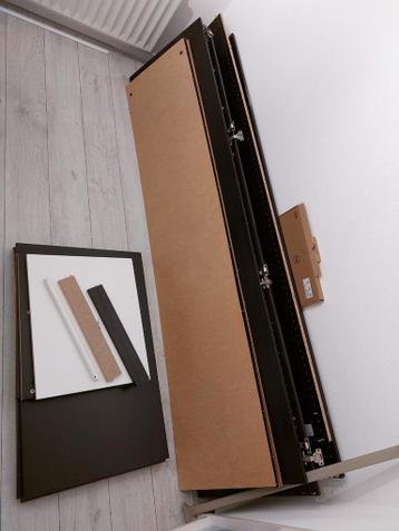 IKEA pax kast bruin/ zwart 50x58x236 met Vikanes deur wit - afbeelding 4