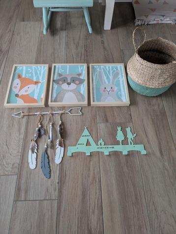 Mintgroene Kinderkamer Decoratie Bos Thema + Woesel & Pip beschikbaar voor biedingen