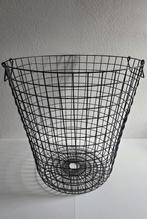 Grote metalen draadstaal mand opbergmand met handgrepen, Ophalen, Rond, Overige materialen