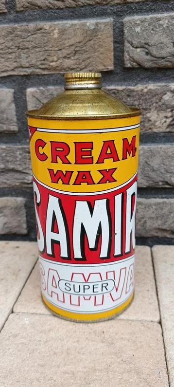 zeer mooi SAMIR Cream wax blik  beschikbaar voor biedingen
