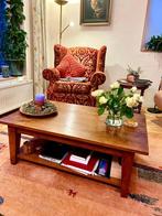 Prachtige handgemaakte eiken SALONTAFEL met onderblad, Huis en Inrichting, Tafels | Salontafels, Ophalen, 100 tot 150 cm, Eikenhout