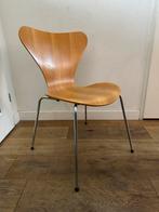 Vintage Fritz Hansen vlinderstoel 3107 naturel fineer, Bruin, Ophalen of Verzenden, Eén, Hout