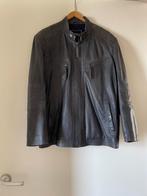 Lederen heren tussenjas, Ophalen of Verzenden, Zo goed als nieuw, Maat 52/54 (L), Blauw