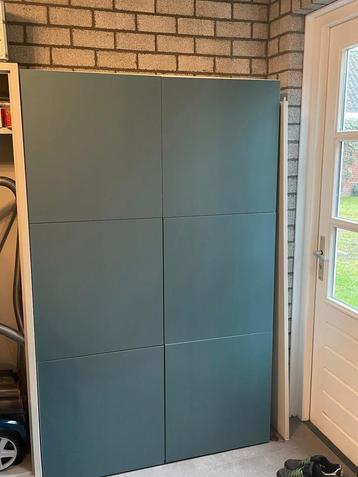 IKEA Besta vakkenkast wit / groen/blauw