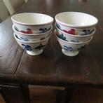 boerenbont bakjes/schaaltjes op voet., Ophalen of Verzenden, Zo goed als nieuw, Kom(men), Aardewerk