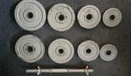 Dumbbells totaal 15 kg met 8 schijven, Ophalen of Verzenden, Gebruikt, Dumbbell