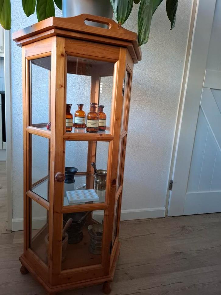 Thee/servies kastje, Huis en Inrichting, Kasten | Vitrinekasten, Gebruikt, 100 tot 150 cm, 50 tot 100 cm, 25 tot 50 cm, Grenenhout