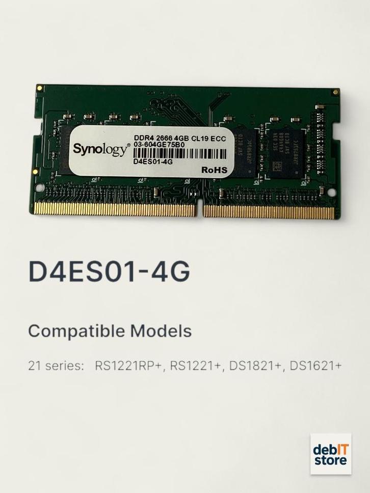 Synology 4gb DDR4 ECC *D4ES01-4G* (RS1221+ - DS1621+), Computers en Software, RAM geheugen, Nieuw, Server, 4 GB, DDR4, Ophalen of Verzenden