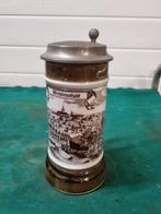 bierpul biessenstadt aardewerk tinnen deksel, Verzamelen, Glas en Borrelglaasjes, Ophalen of Verzenden, 'T Olde Gre-j, Info@toldegrej.nl