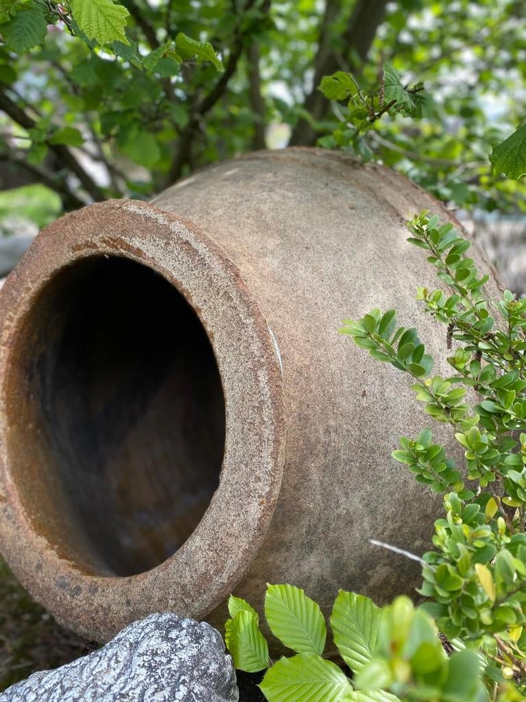 Brocante Vaas terracotta tuinvaas olijfvaas kruik, Antiek en Kunst, Curiosa en Brocante, Ophalen