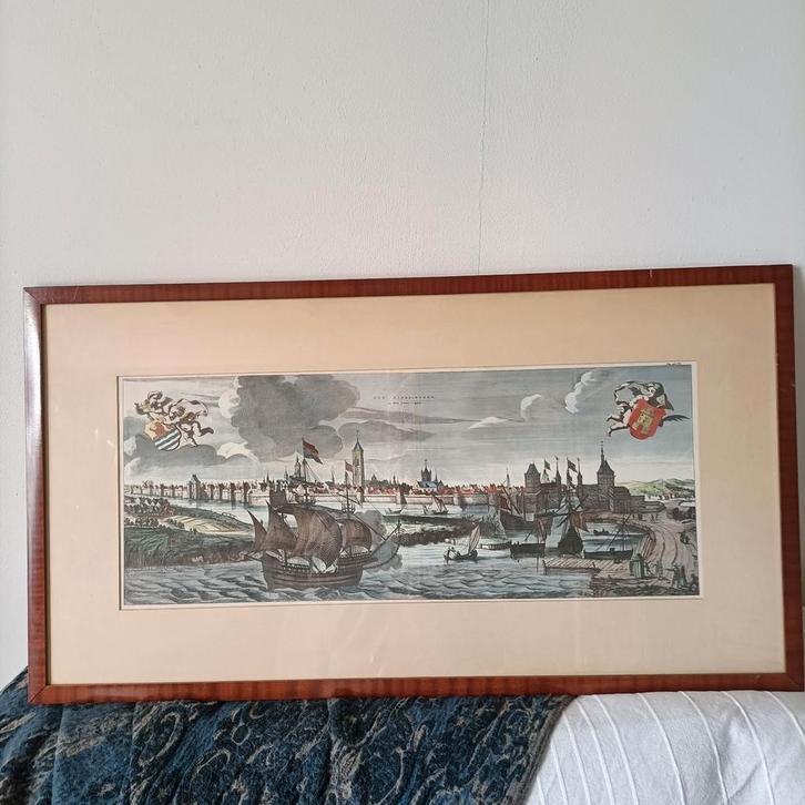 Oude Prent Middelburg - Zeer Goede Staat, Antiek en Kunst, Kunst | Etsen en Gravures, Verzenden