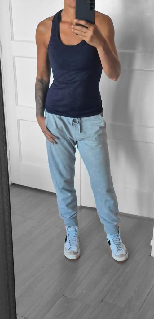 Gestreept hemdje van Humanoid maat S, Kleding | Dames, Tops, Zo goed als nieuw, Maat 38/40 (M), Blauw, Zonder mouw, Ophalen of Verzenden