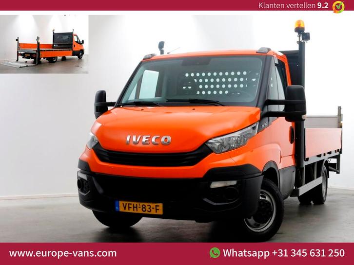Iveco Daily 35C14 136pk Open Laadbak met laadklep en trekhaa, Auto's, Bestelauto's, Bedrijf, Te koop, ABS, Airconditioning, Alarm