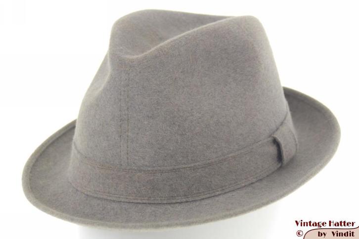 Vintage Gleufhoed Hilton blauwig licht grijs vilt 56, Kleding | Heren, Hoeden en Petten, Gedragen, Hoed, 57 cm (M, 7⅛ inch) of minder