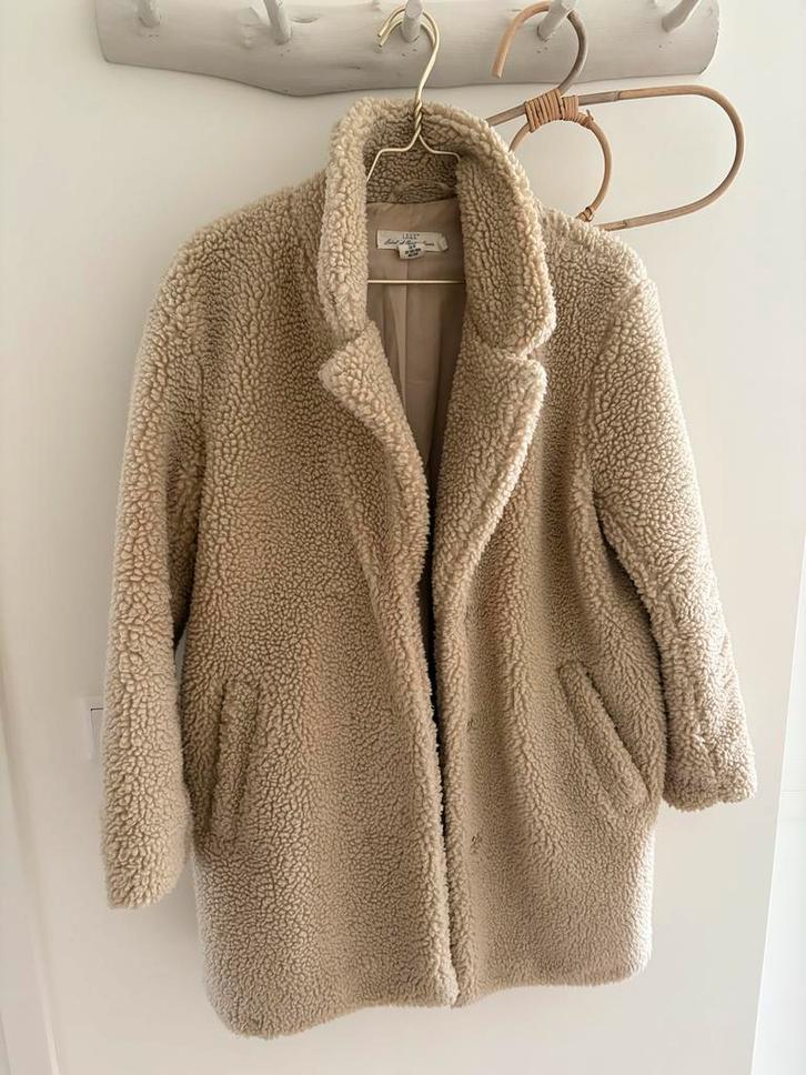 H&M Teddy Jas Beige - Valt als M, Kleding | Dames, Jassen | Zomer, Zo goed als nieuw, Maat 38/40 (M), Beige, Ophalen of Verzenden