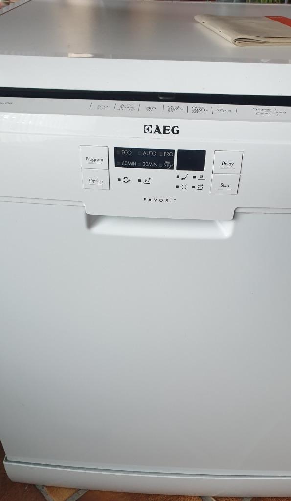 AEG Vaatwasser, Witgoed en Apparatuur, Vaatwasmachines, Zo goed als nieuw, Vrijstaand, Minder dan 85 cm, Energieklasse A of zuiniger