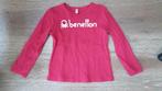 Roze Benetton shirt in maat 86, Kinderen en Baby's, Babykleding | Maat 86, Meisje, Shirtje of Longsleeve, Gebruikt, Ophalen of Verzenden