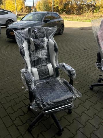 Nieuw-Gamestoel-Zwart/Wit-Rose beschikbaar voor biedingen