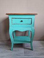 Turquoise kastje van indonesisch mahonie hout, Ophalen