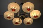 Vintage 6 armige Mazzega Murano design lamp - Italië 1960, Huis en Inrichting, Lampen | Hanglampen, Ophalen, Gebruikt, 50 tot 75 cm