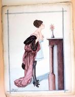 A381 H. ABAHOUNI 1918 Dame in lingerie en ochtendjas, Ophalen of Verzenden