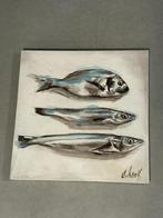 Schilderij Poissons 50x50 - 2020 Annie Lanoy, Antiek en Kunst, Ophalen of Verzenden