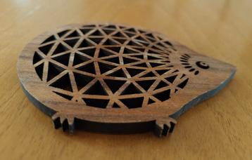 6 egel onderzetters voor glas of beker.  beschikbaar voor biedingen