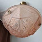 Art Deco Lamp Roze Glas E27, Antiek en Kunst, Ophalen of Verzenden