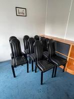 8 mooie eetkamerstoelen / vergaderstoelen, Gebruikt, Zwart, Vijf, Zes of meer stoelen, Ophalen