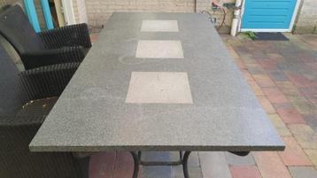 Natuurstenen tuintafel 180 x 90