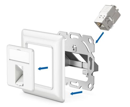 CAT6a Keystone-Netwerkaansluitingen Inbouw, Doe-het-zelf en Verbouw, Elektra en Kabels, Nieuw, Stopcontact, Ophalen of Verzenden