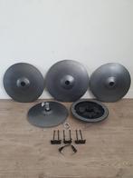 Roland Metallic Grey Cymbal Set | VH-13 | 2x CY-14 | CY-15, Muziek en Instrumenten, Gebruikt, Klaus-Michael Kuehnelaan 13, 2440 Geel, België