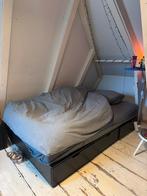 Bed ikea zwart, Ophalen, Zwart, Tweepersoons, 140 cm