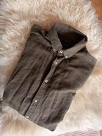 Overhemd blouse linnen elegant maat M - khaki groen ZARA, Ophalen of Verzenden, Zo goed als nieuw, Groen