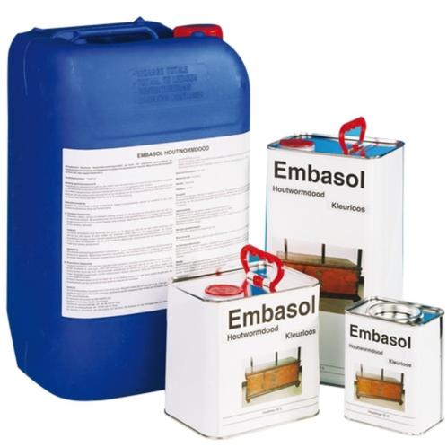 Embasol houtwormddood boktorbestrijding zolder balkhout meub, Doe-het-zelf en Verbouw, Verf, Beits en Lak, Nieuw, 20 liter of meer