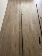 Zwarte platte gordijn rail 2 maal, Ophalen, Zo goed als nieuw, 200 cm of meer, Stoer