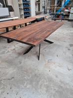 Houten Eettafel met Metalen Onderstel - Nieuw!, 100 tot 150 cm, Ophalen of Verzenden, Vijf personen of meer, Metaal