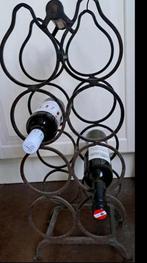 Vintage Smeedijzer Wijnrek voor 8 Flessen, Huis en Inrichting, Woonaccessoires | Wijnrekken, Ophalen, Gebruikt, Metaal, 5 tot 15 flessen