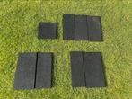 Halve rubber tegels restpartij, Doe-het-zelf en Verbouw, Tegels, Overige materialen, Zo goed als nieuw, 40 tot 60 cm, Vloertegels