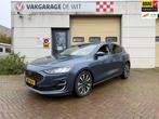 Ford FOCUS 1.0 EcoBoost Hybrid Titanium Vignale, Auto's, Ford, 125 pk, Gebruikt, Blauw, Leder